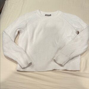 J. Crew White Crew Neck Sweater